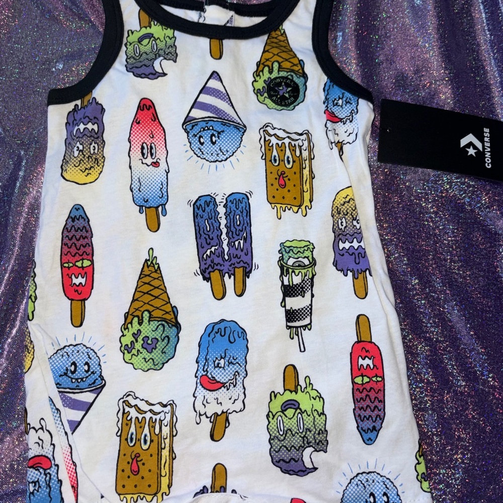Infant Converse Ice Cream Tank Top Romper